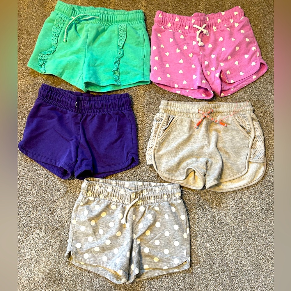Girls Size 7/8 Lot of Shorts - 5 Pairs